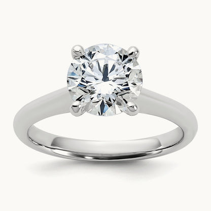Round 8X Ring, 2.00 ct tw Lab-Grown Diamond — 14K White Gold