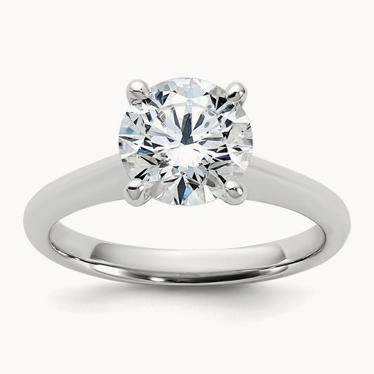 Round 8X Ring, 2.00 ct tw Lab-Grown Diamond — 14K White Gold