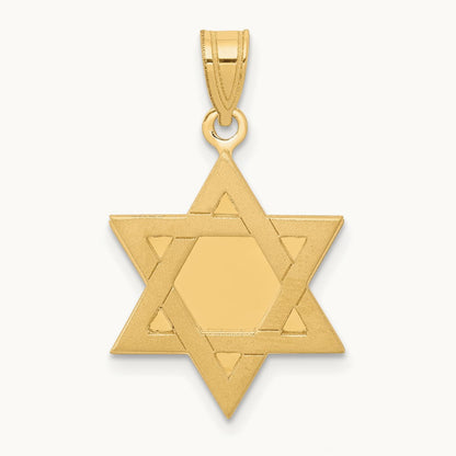 Star of David Pendant, 14K