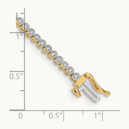 Diamond Tennis Bracelet — 14K Yellow Gold