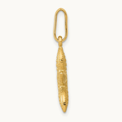 Textured Hollow Starfish Pendant, 14K