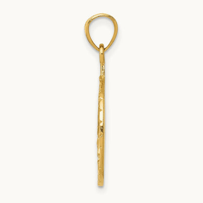 Polished and Diamond-cut Masonic Symbol Pendant, 14K