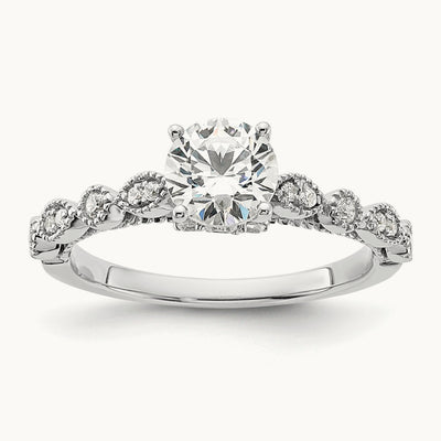 Vintage Semi-Mount Engagement Ring, 0.25 ct tw