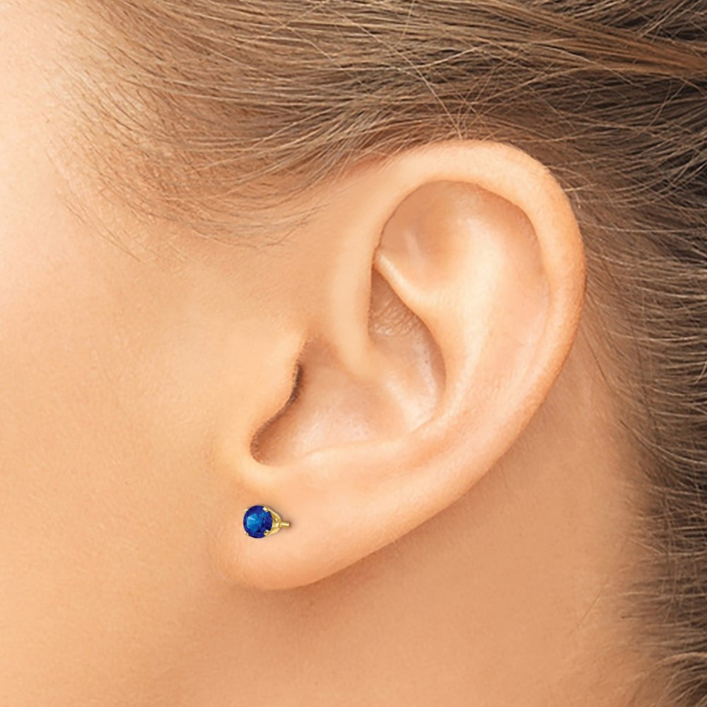 September/Sapphire Post Earrings — 4mm
