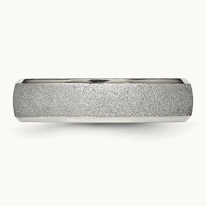 Polished Laser Cut Band, 6mm, Stainless Steel