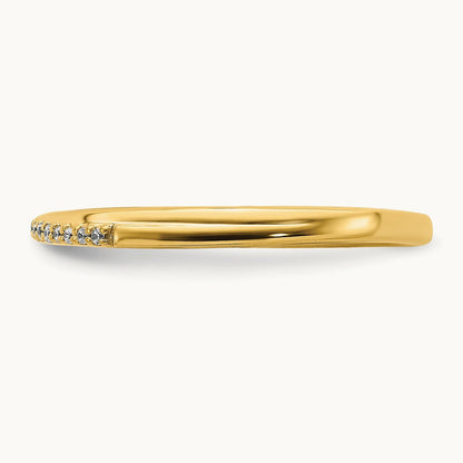 Contoured Band, 0.05 ct tw