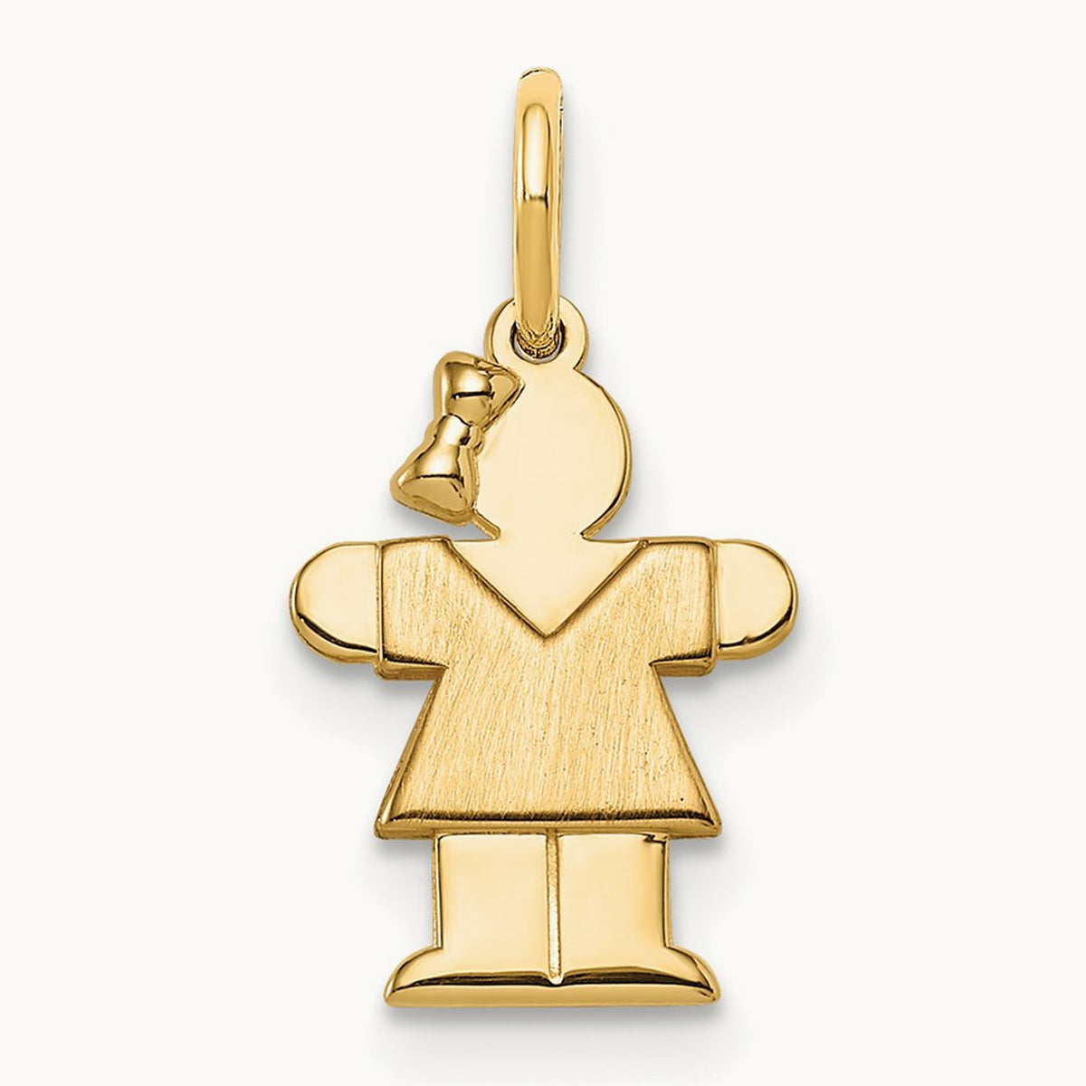 Mini Girl Hugs Charm — 14K Yellow Gold