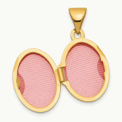 Plain Polished Oval Locket — 21mm