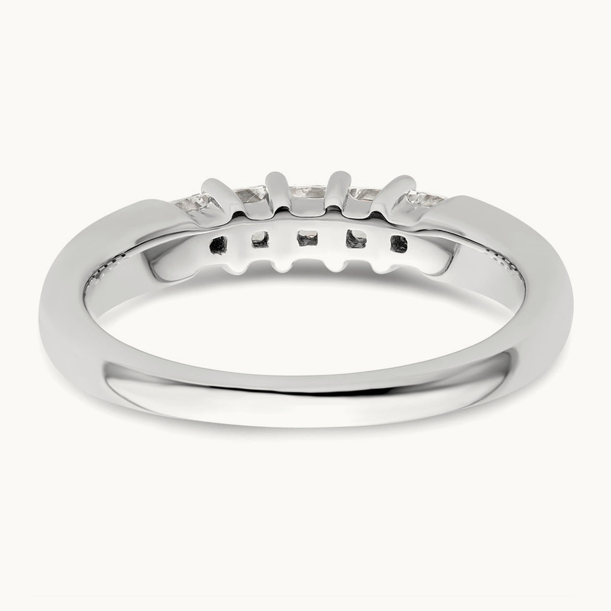 5-Stone Diamond Band, 14K White Gold