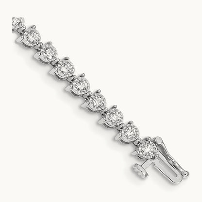 Fancy Tennis Bracelet, 2.00 ct tw Lab-Grown Diamond — 14K White Gold