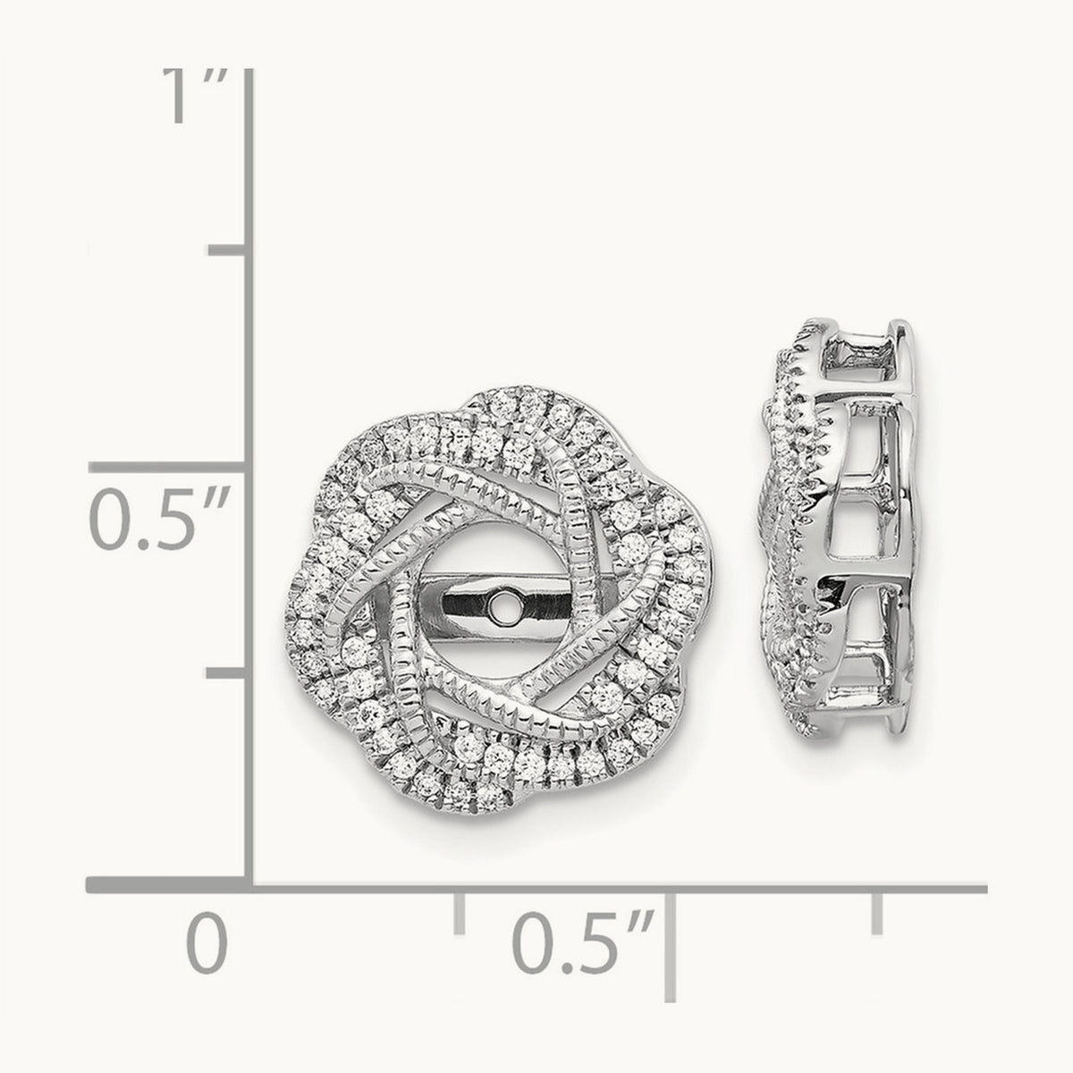 Diamond Jacket Earrings — 14K White Gold