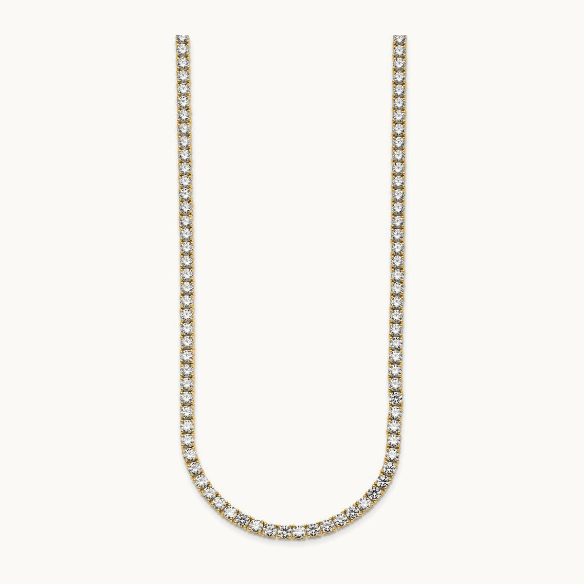 Straight Tennis Necklace, 23 3/8-30 5/8 ct Lab-Grown Diamond