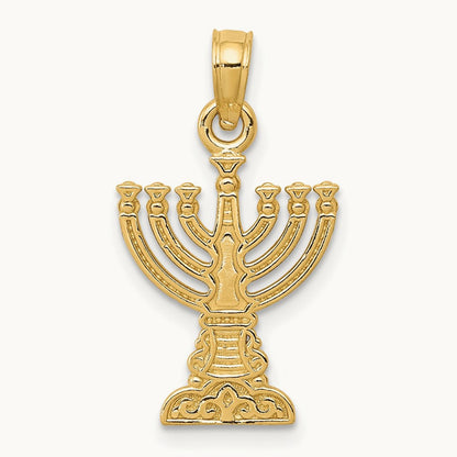 Menorah Pendant, 14K