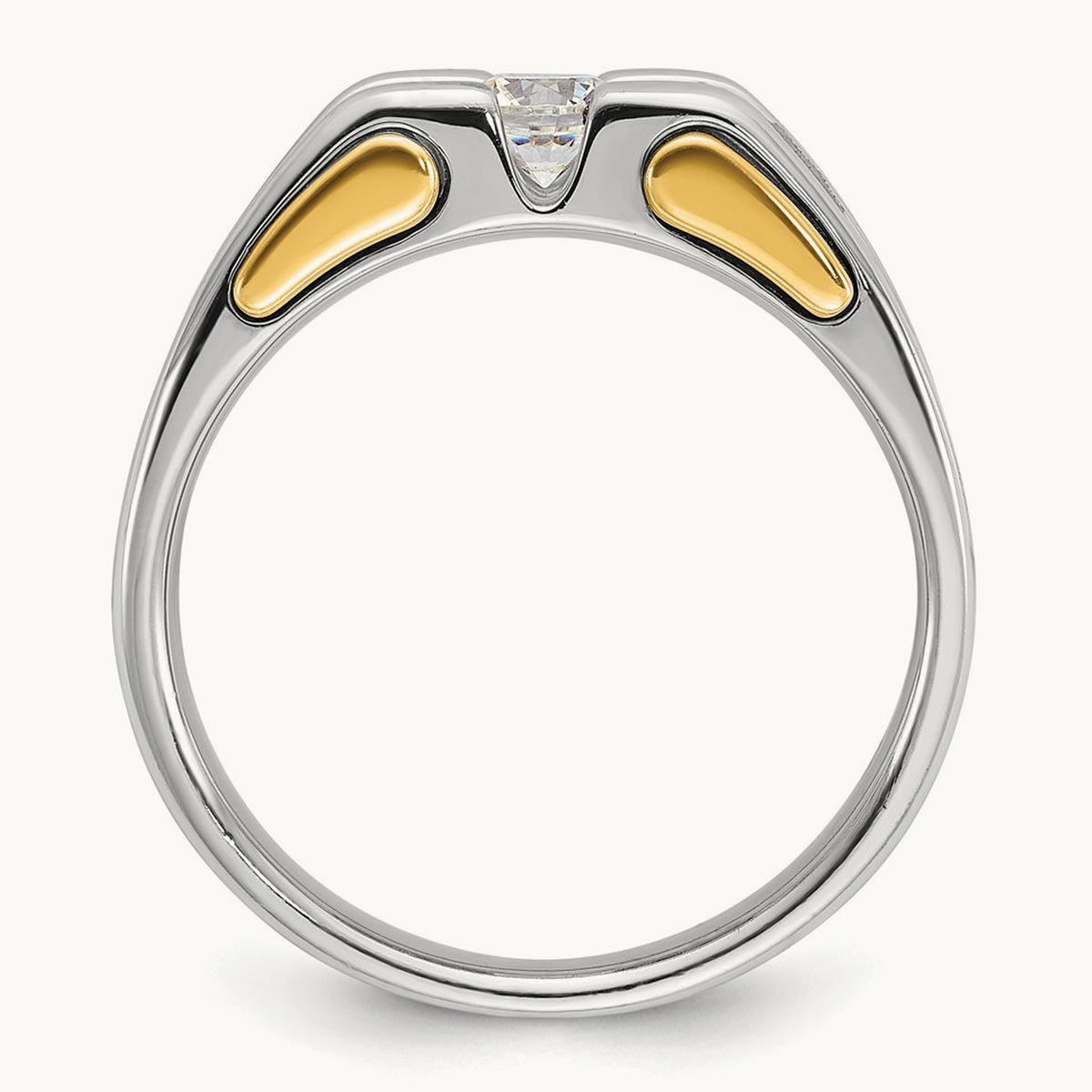IBGoodman Men's Diamond Complete Ring, 14K Two-tone