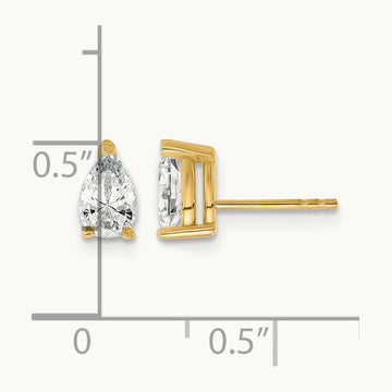 6.25x4.2mm Pear Earring Mounting — 14K Yellow Gold