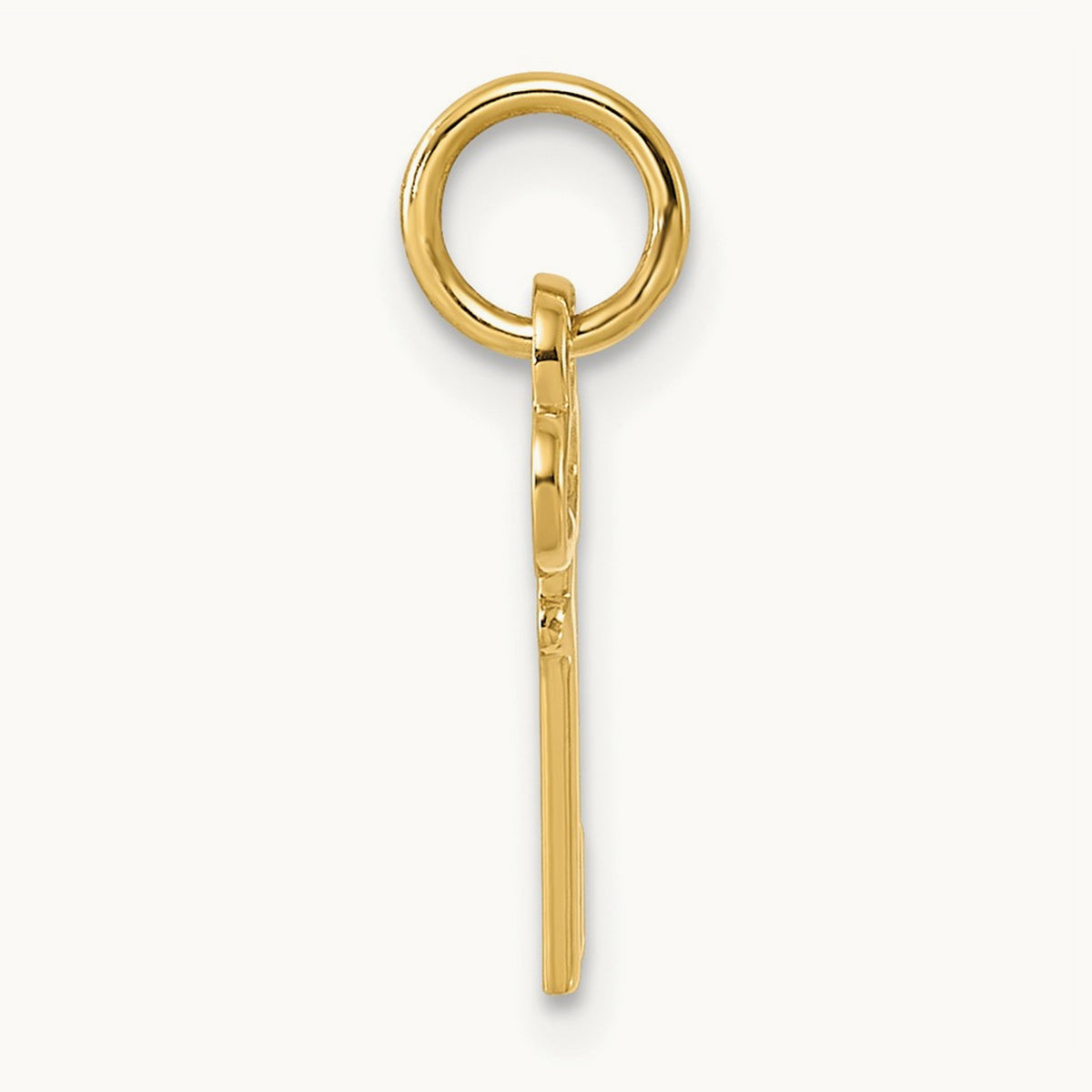 Key Initial Charm — 14K Yellow Gold, L