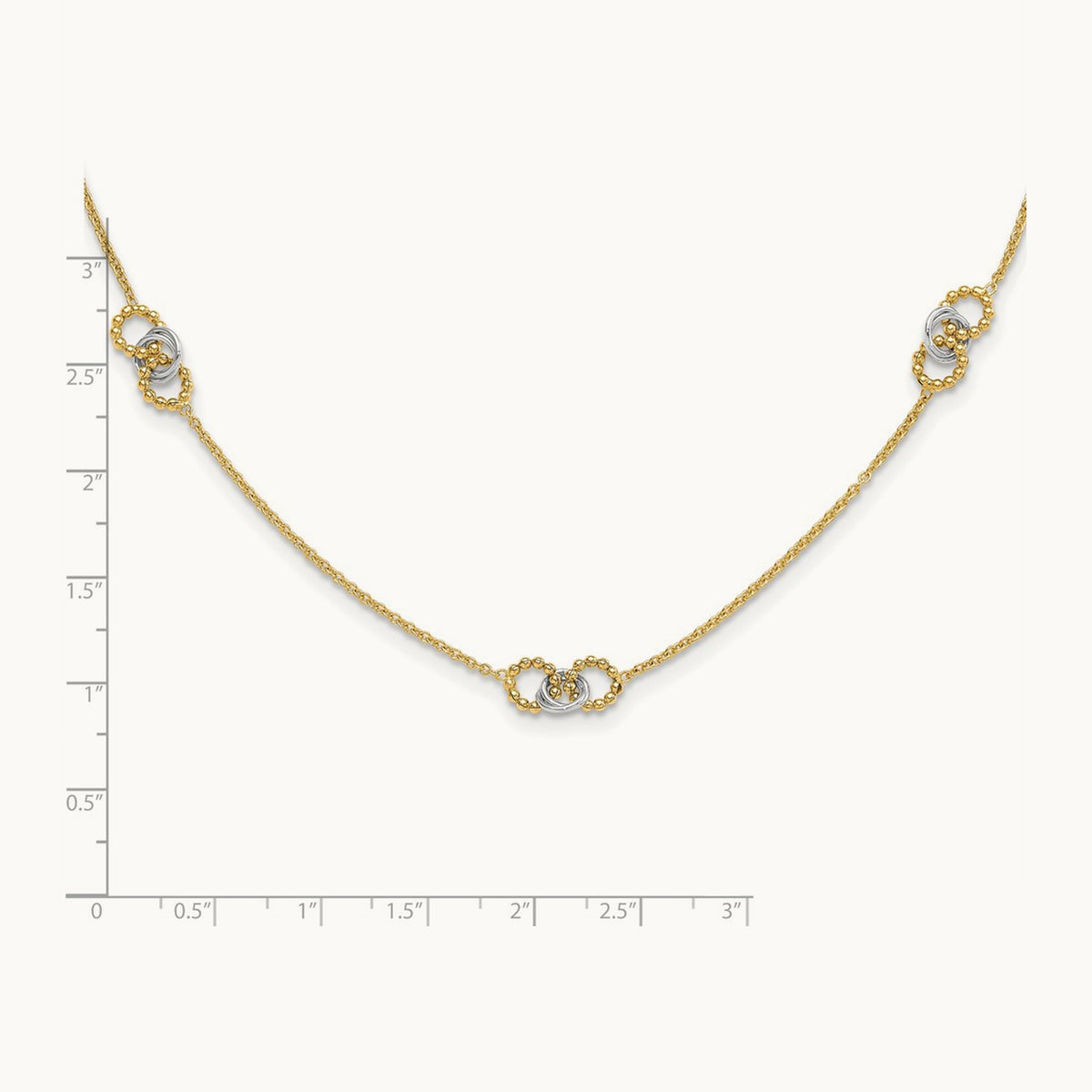 16in w/2in ext. Necklace, 14K Two-tone