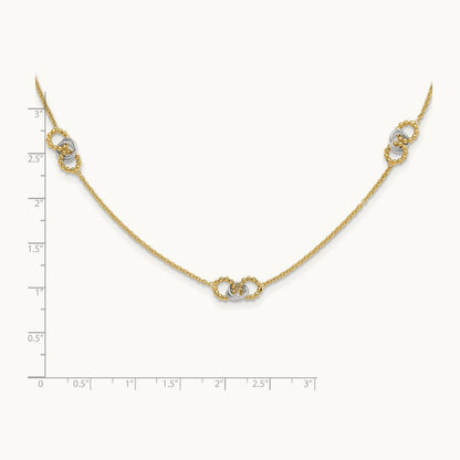 16in w/2in ext. Necklace, 14K Two-tone