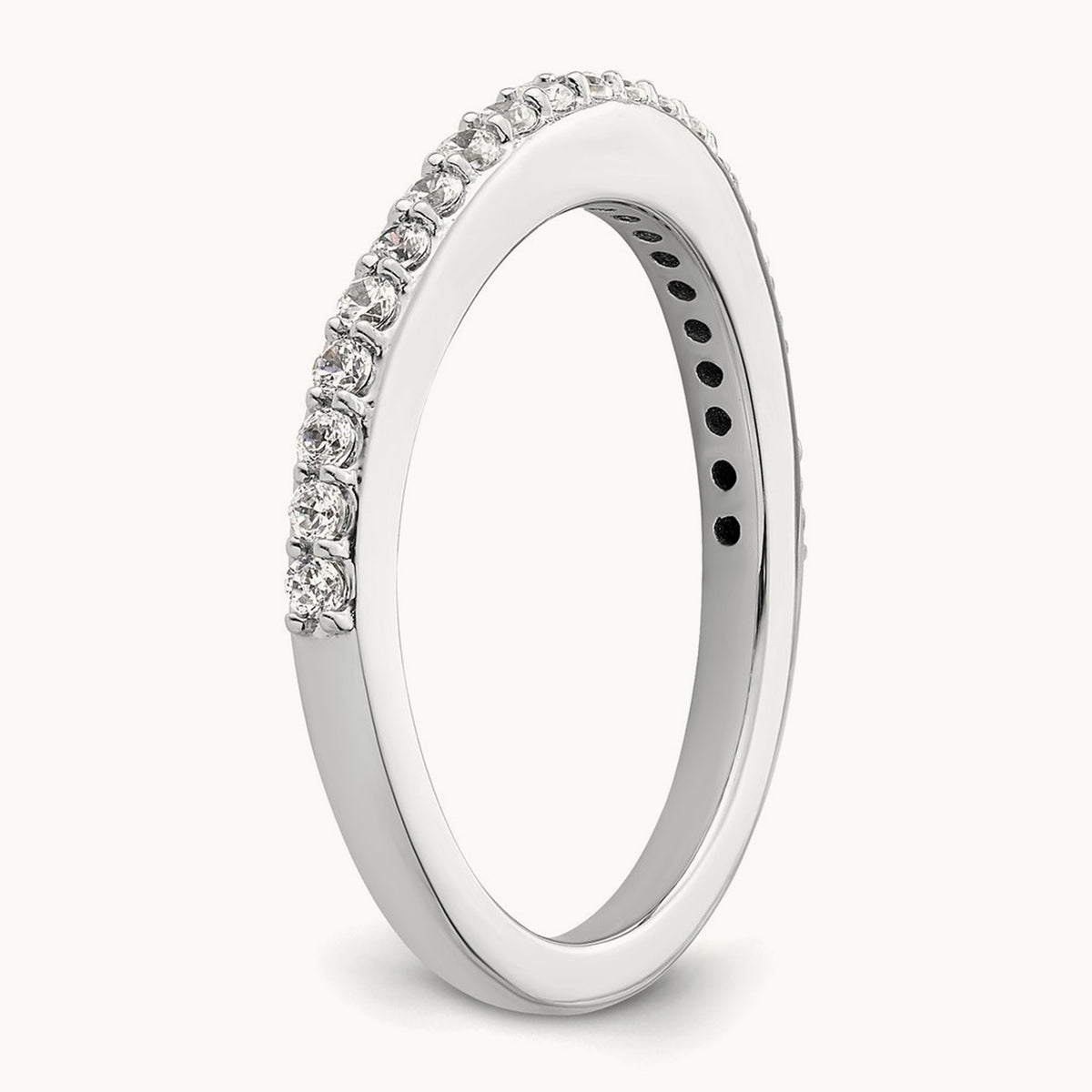 Diamond Wedding Band, 14K White Gold