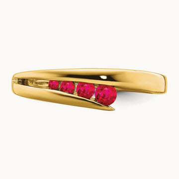 Ruby 4-stone Ring, 14K
