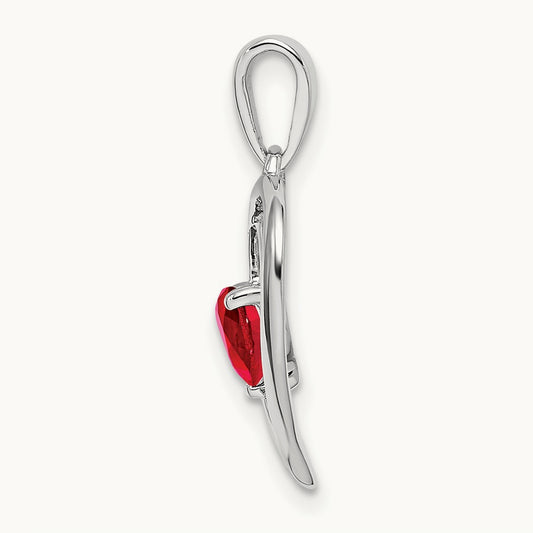 Ruby and Diamond Heart Pendant — photo set