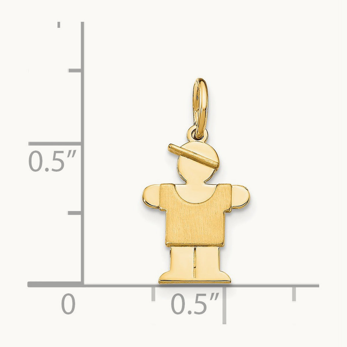 Mini Boy Hugs Charm — 14K Yellow Gold