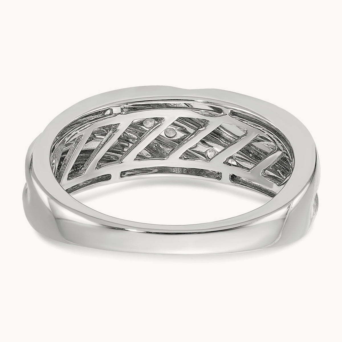 Diamond Men's Ring, SATIN: UP&DOWN, 14K Two-tone