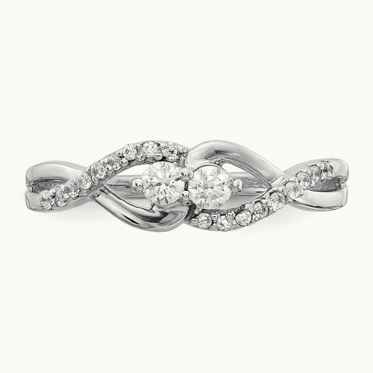 Diamond Fancy Ring, 14K White Gold