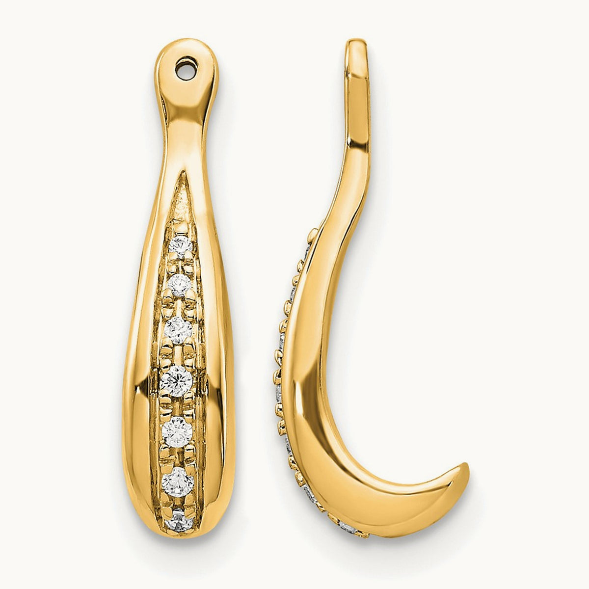 Diamond Earring Jackets — 14K Yellow Gold