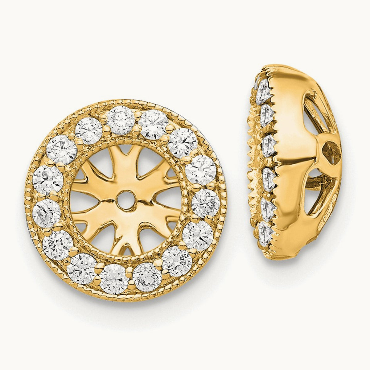 Diamond Earring Jackets — 14K Yellow Gold