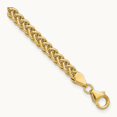Polished Fancy Link Bracelet, 14K