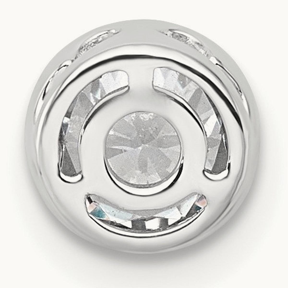Round Bezel Set Chain Slide Pendant, 0.25-3.00 ct tw Lab-Grown Diamond — 3/4 ct, VS (Best), 14K White Gold