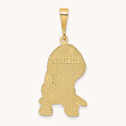 Beagle Pendant, 14K