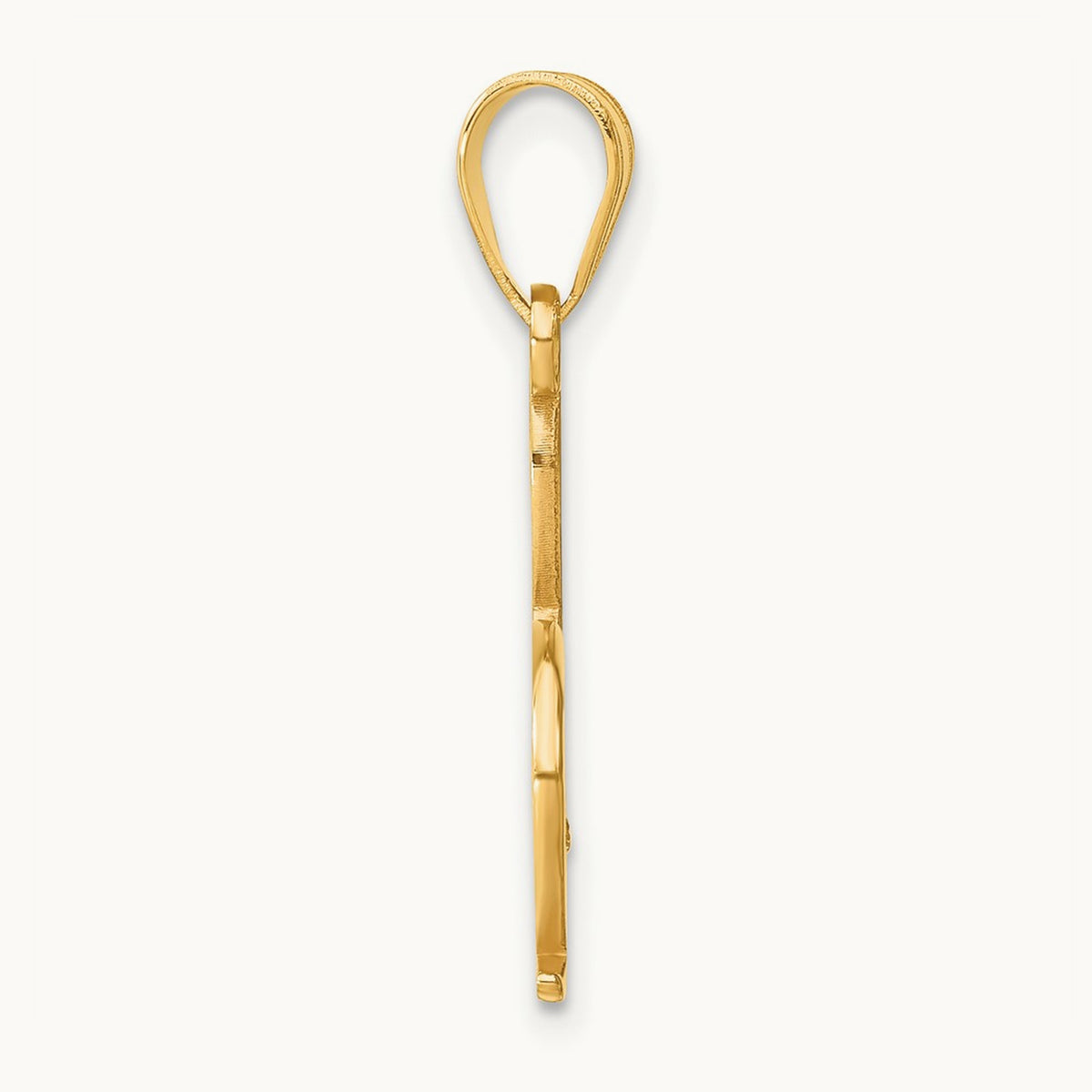Script Initial Pendant with Diamond — S