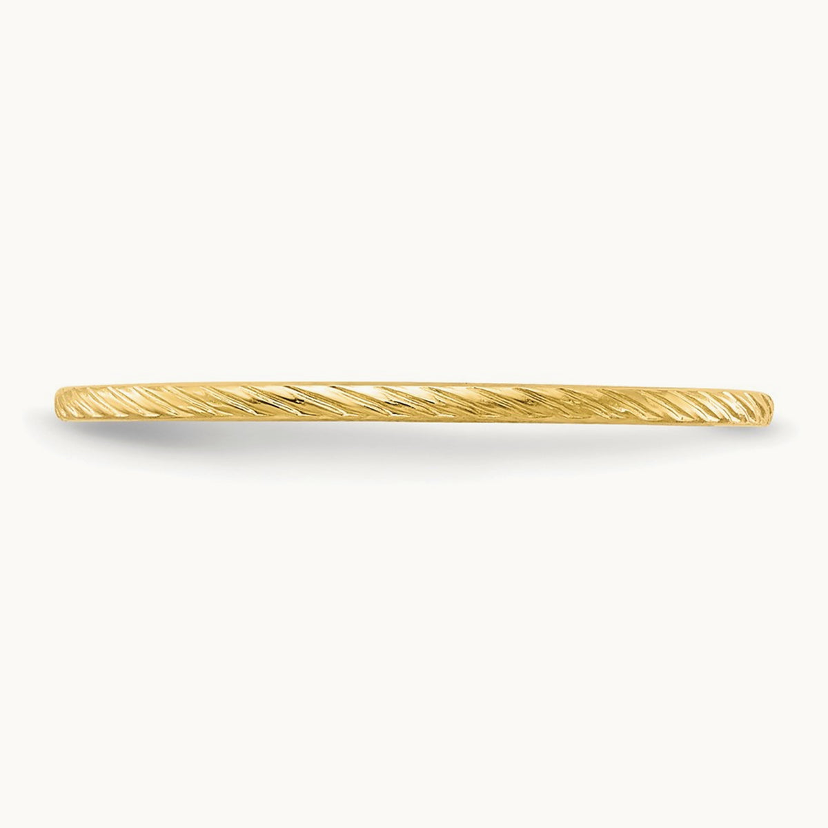 Twisted Wire Pattern Stackable Band — 10K Yellow Gold
