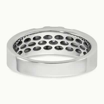 IB Goodman Mens Polished Complete 1/3ct Diamond Ring, 14K White Gold