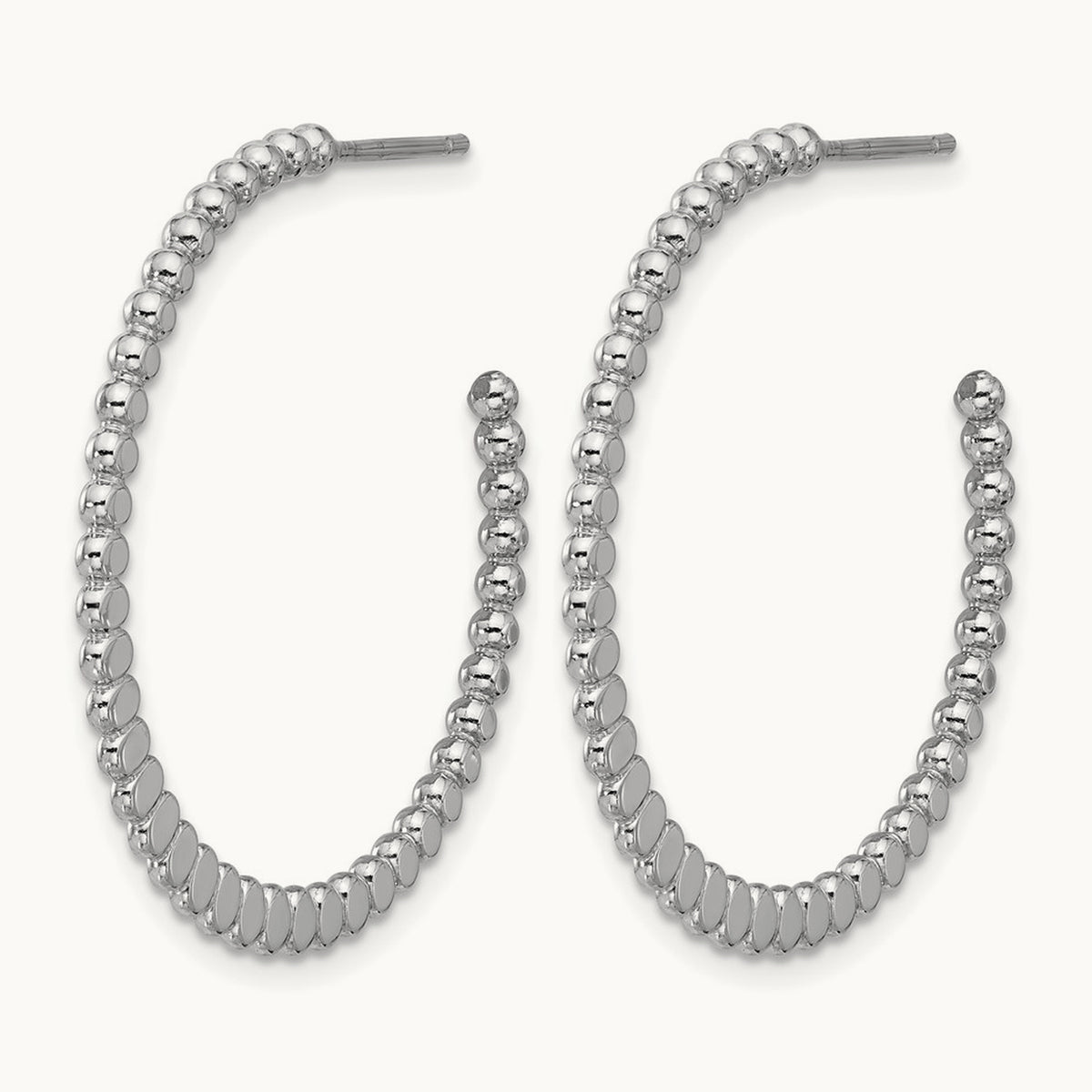 Polished J-Hoop Earrings — Leslie's — 32.5mm