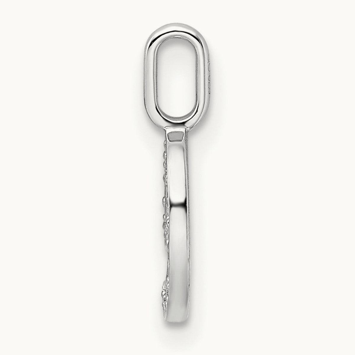 Diamond Number 9 Pendant — 14K White Gold, 15.37mm