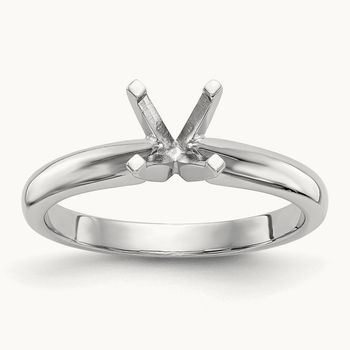 1/2ct. Medium-Weight Knife Edge 4-Prong Mounting, 14K White Gold