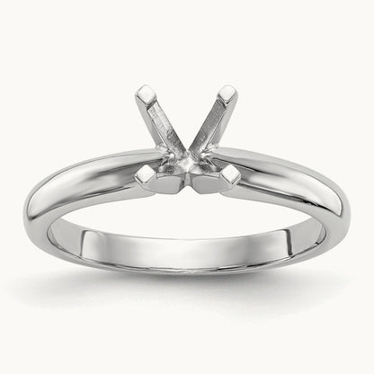 1/2ct. Medium-Weight Knife Edge 4-Prong Mounting, 14K White Gold