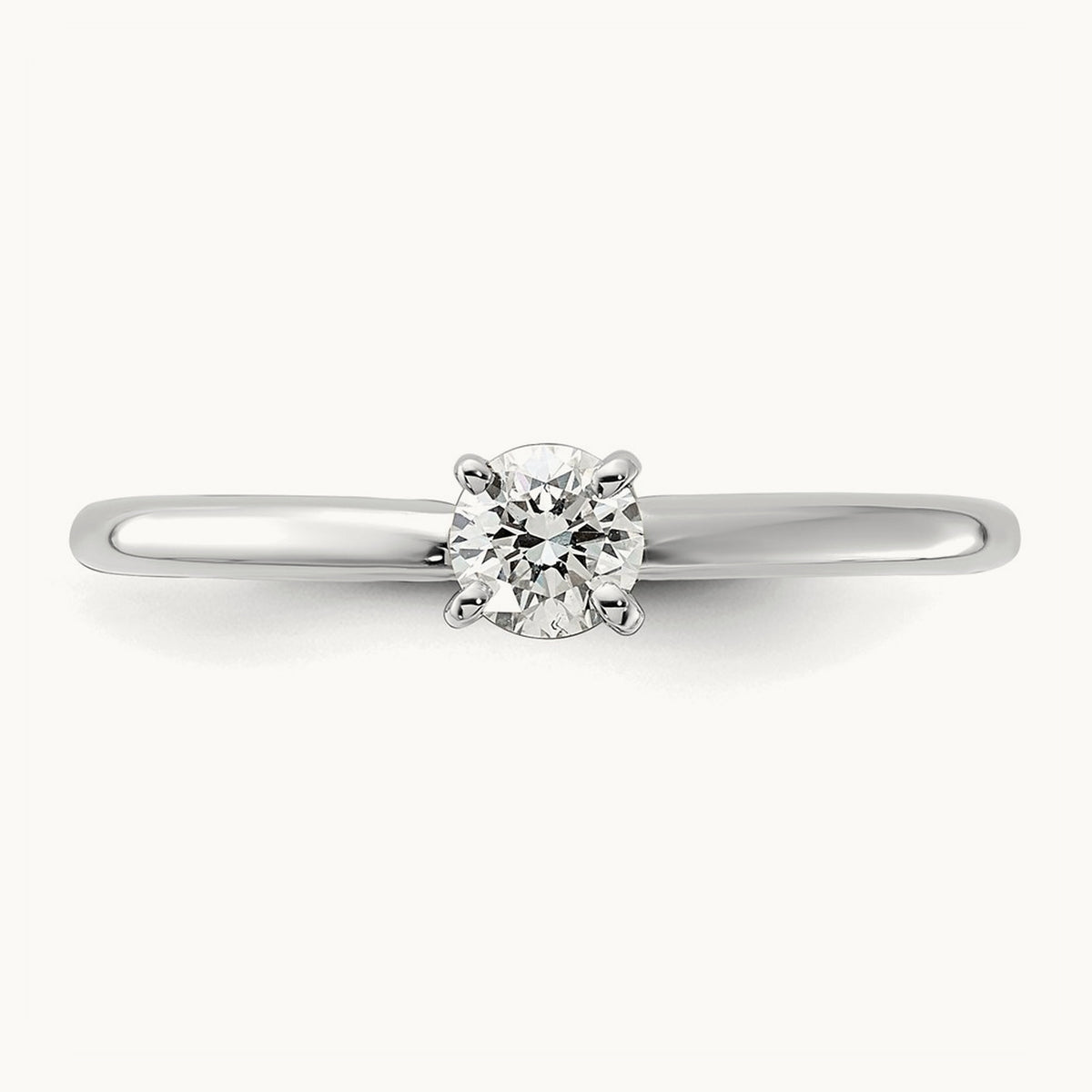 Round Solitaire Engagement Ring, 0.25-5.00 ct tw Lab-Grown Diamond — 1/4 ct, 14K White Gold