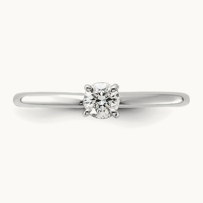 Round Solitaire Engagement Ring, 0.25-5.00 ct tw Lab-Grown Diamond — 1/4 ct, 14K White Gold