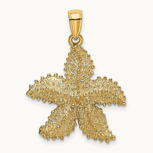 Textured Starfish Charm — 28mm