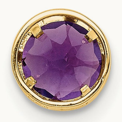 Amethyst Bezel Pendant — 5mm