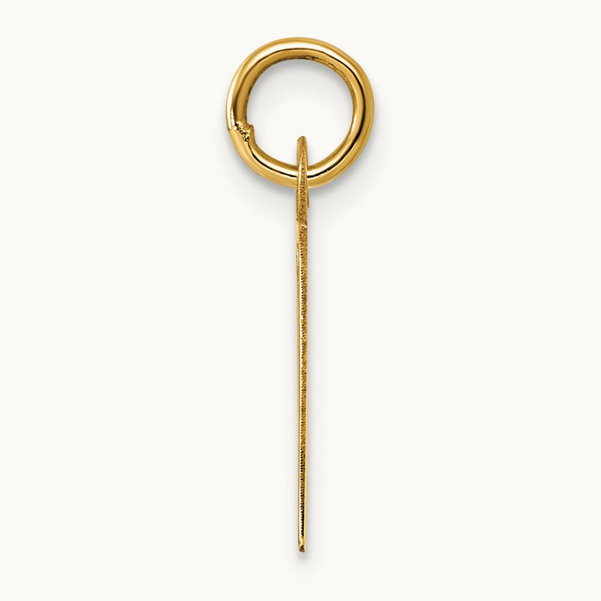 Slanted Block Initial Charm — 14K Yellow Gold, A