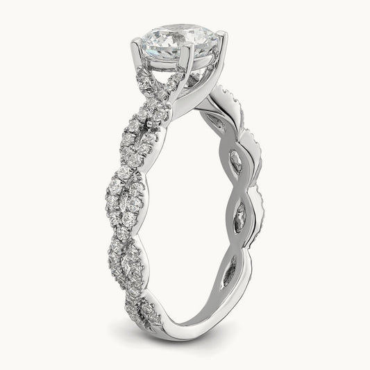 Semi-Mount Engagement Ring, 0.50 ct tw Lab-Grown Diamond