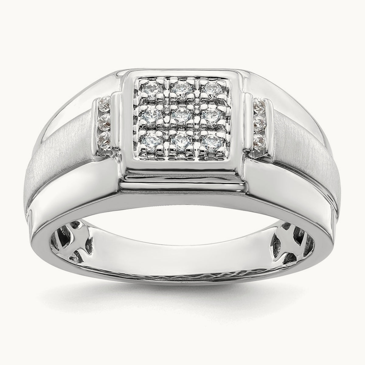 Cluster Men's Ring, 0.25 ct tw