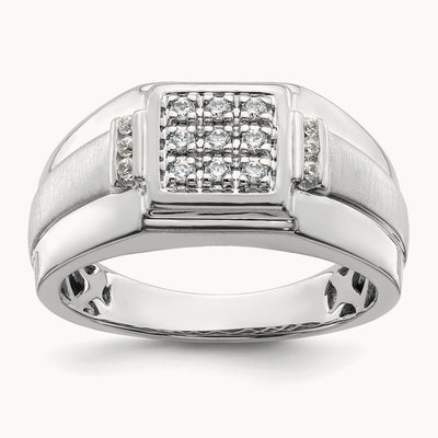 Cluster Men's Ring, 0.25 ct tw