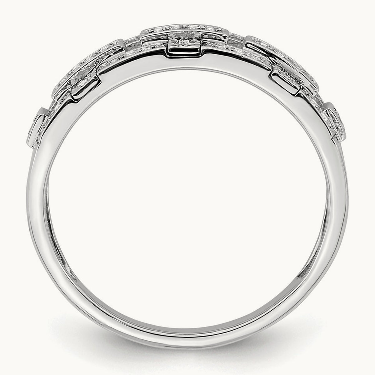Polished Fancy Diamond Ring, 14K White Gold