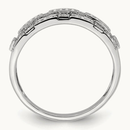 Polished Fancy Diamond Ring, 14K White Gold
